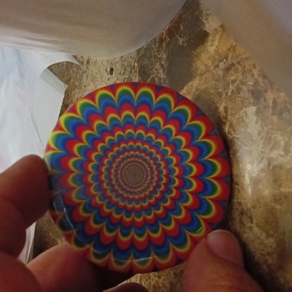 Colorful Spiral Art Pin - Picture 3 of 3
